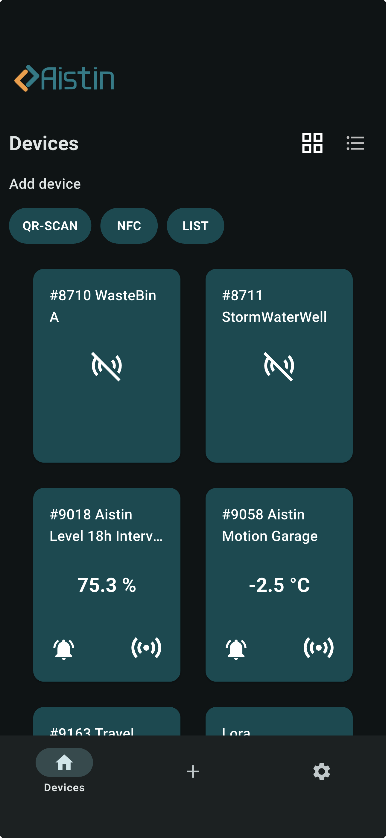 Aistin - IoT Monitoring & Control App